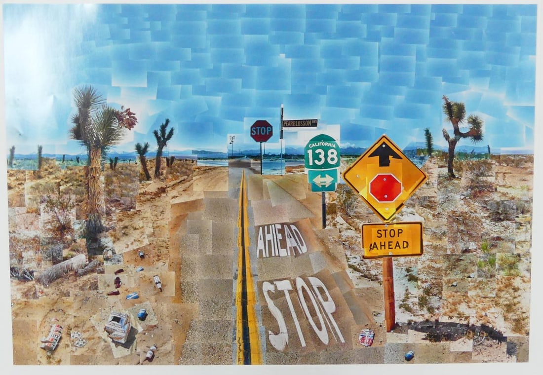 DAVID HOCKNEY 'PEARBLOSSOM HIGHWAY' LITHOGRAPH (1 of 5)