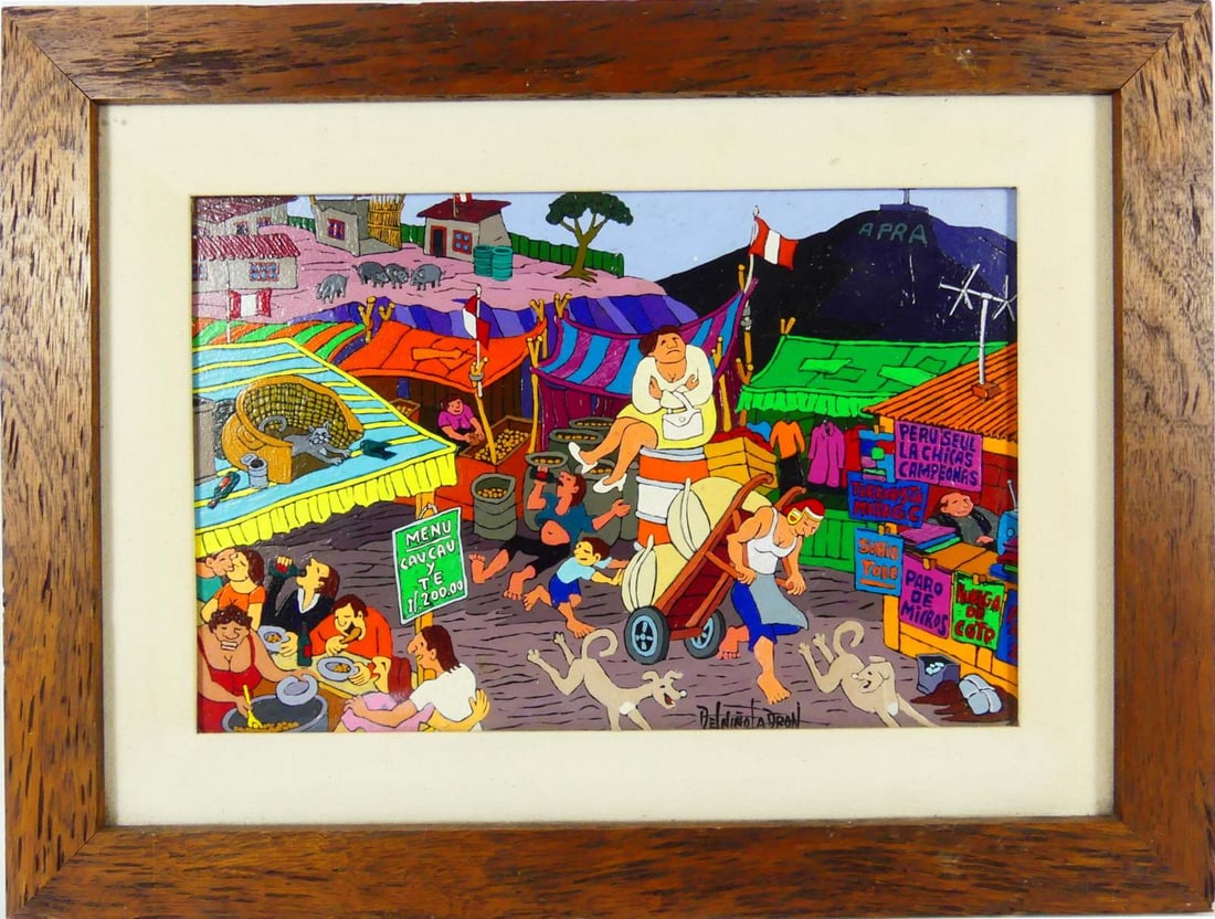 DEL NINO LADRON 'MERCADO' ACRYLIC PAINTING CANVAS (1 of 10)