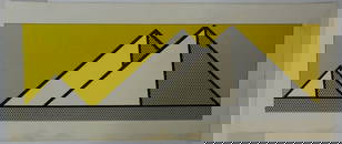 ROY LICHTENSTEIN 'PYRAMIDS' COLOR LITHOGRAPH