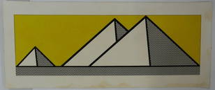 ROY LICHTENSTEIN 'PYRAMIDS' COLOR LITHOGRAPH