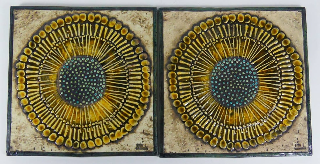 PR LISA LARSON GUSTAVSBERG SUNFLOWER PLAQUES (1 of 6)