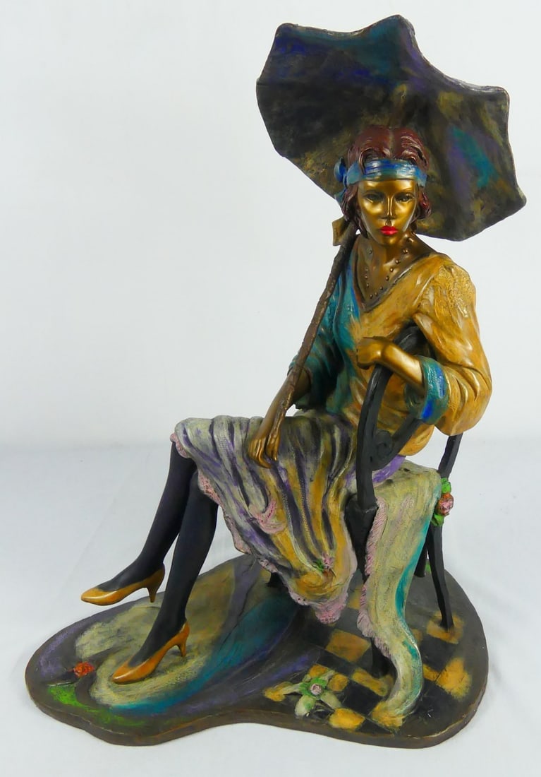 ISAAC MAIMOM 'CAFE CARNIVALE' BRONZE SCULPTURE (1 of 10)