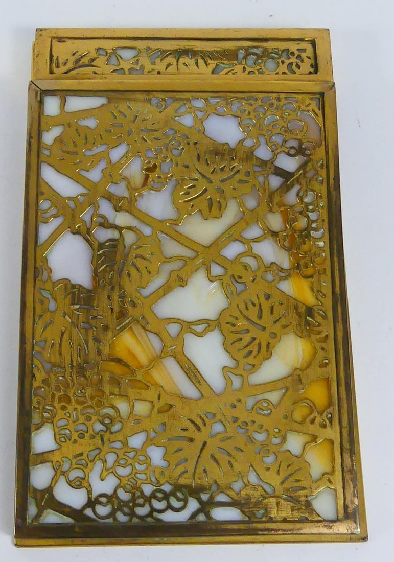 TIFFANY STUDIOS GRAPEVINE BRONZE MEMO PAD (1 of 7)