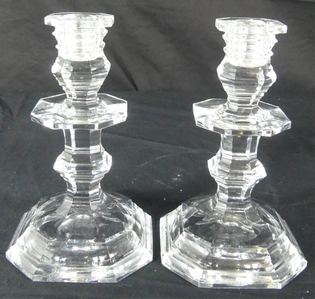 PR BACCARAT REGENCE CRYSTAL CANDLESTICK HOLDERS (1 of 8)