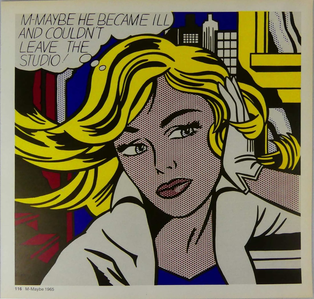 ROY LICHTENSTEIN 'M-MAYBE' LITHOGRAPH (1 of 7)