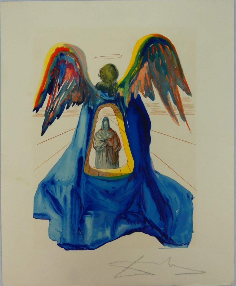 SALVADOR DALI 'DANTE PURIFIED' WOODCUT (1 of 4)