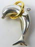 TIFFANY & CO STERLING 18K DOLPHIN BROOCH