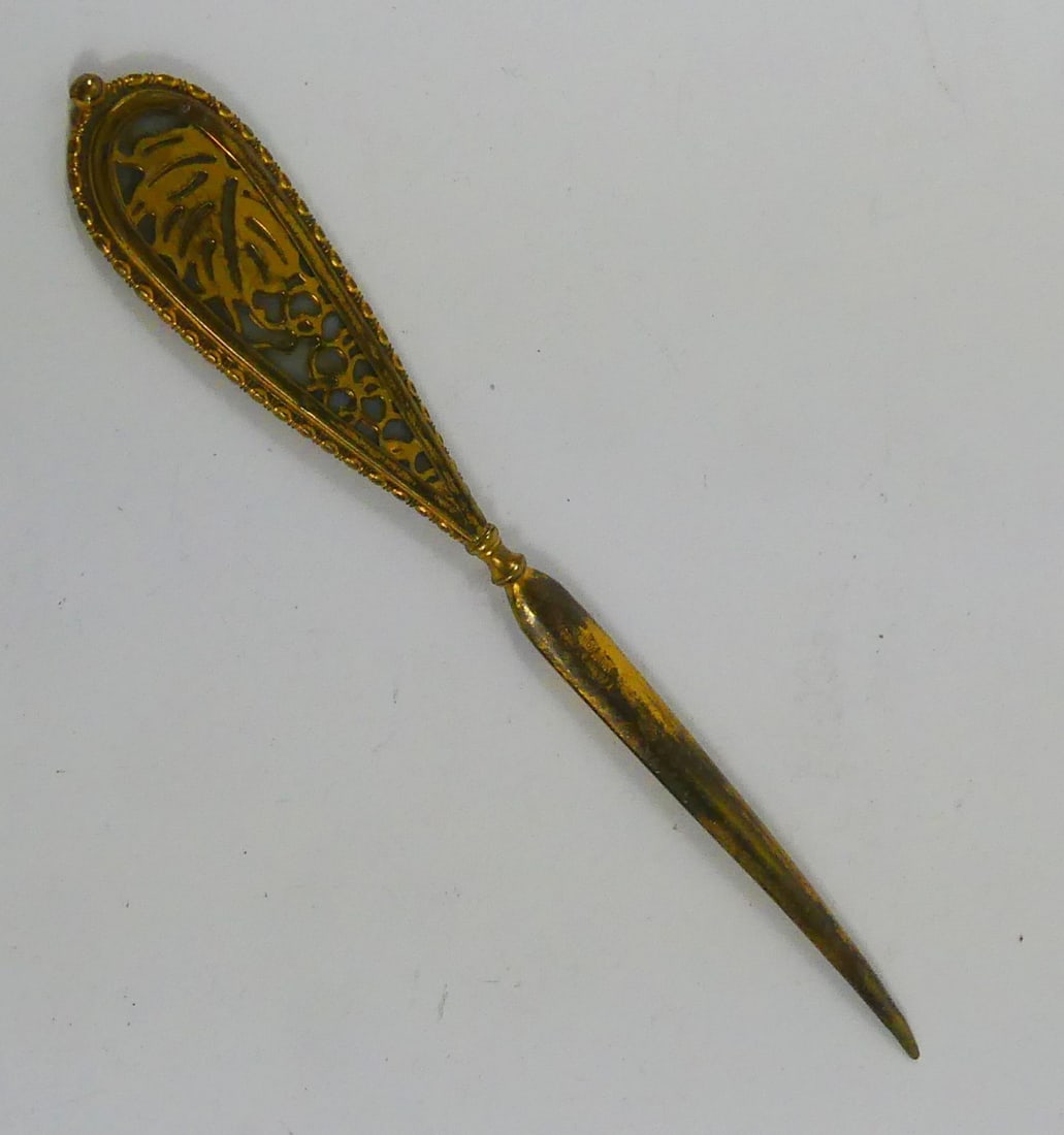 TIFFANY STUDIOS GRAPEVINE BRONZE LETTER OPENER (1 of 5)