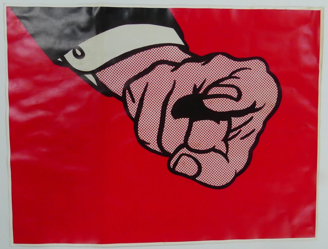 ROY LICHTENSTEIN 'FINGER POINTING' SIGNED LITHO (1 of 4)
