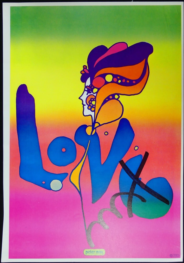 PETER MAX 'LOVE' SIGNED POSTER (1 of 7)