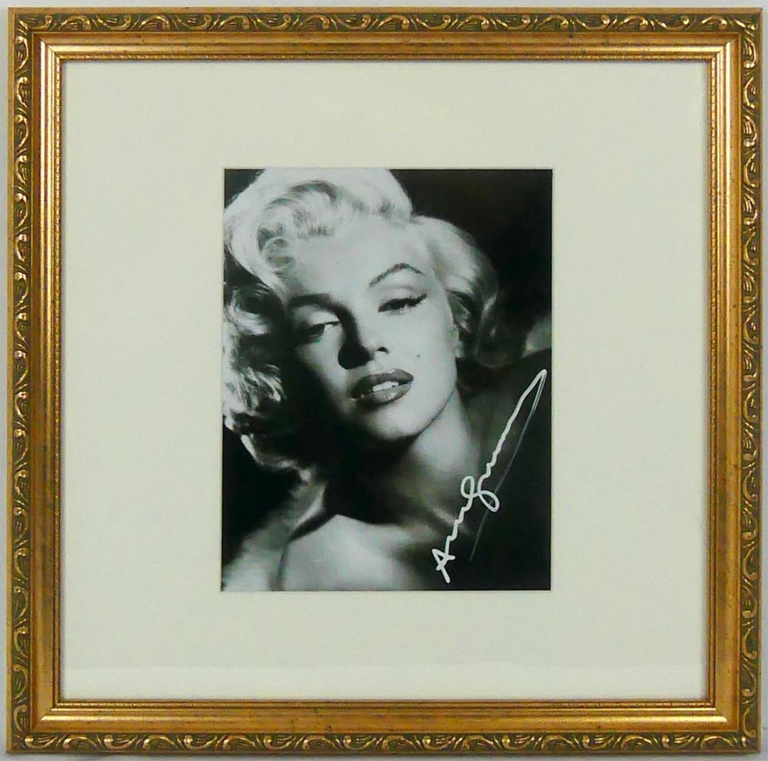 ANDY WARHOL SIGNED MARILYN MONROE PHOTOGRAPH (1 of 8)