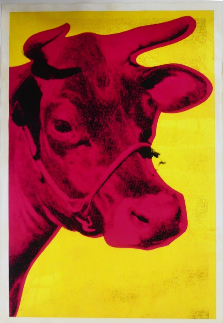 ANDY WARHOL 'PINK COW' LITHOGRAPH (1 of 3)