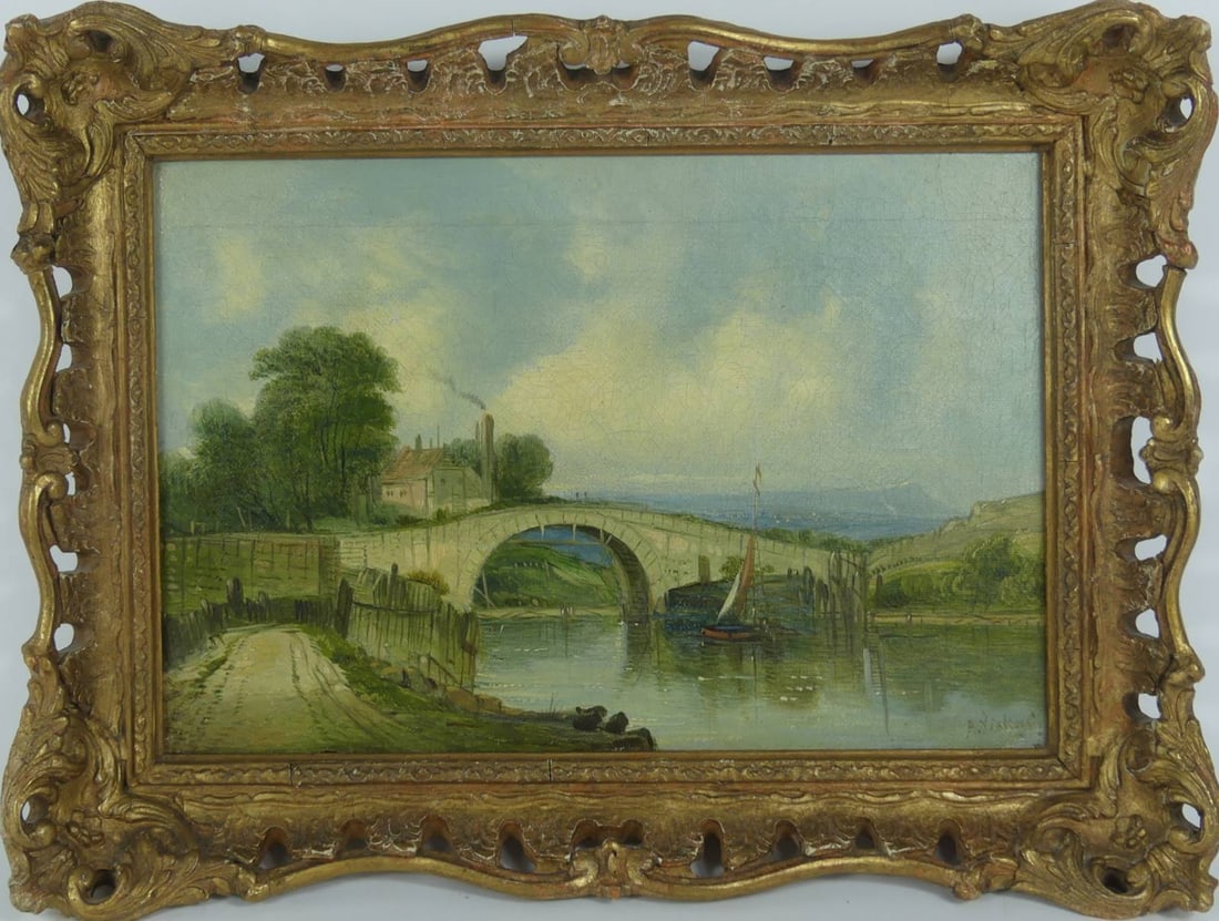 ALFRED VICKERS LANDSCAPE OIL PAINTING ON CANVAS (1 of 7)