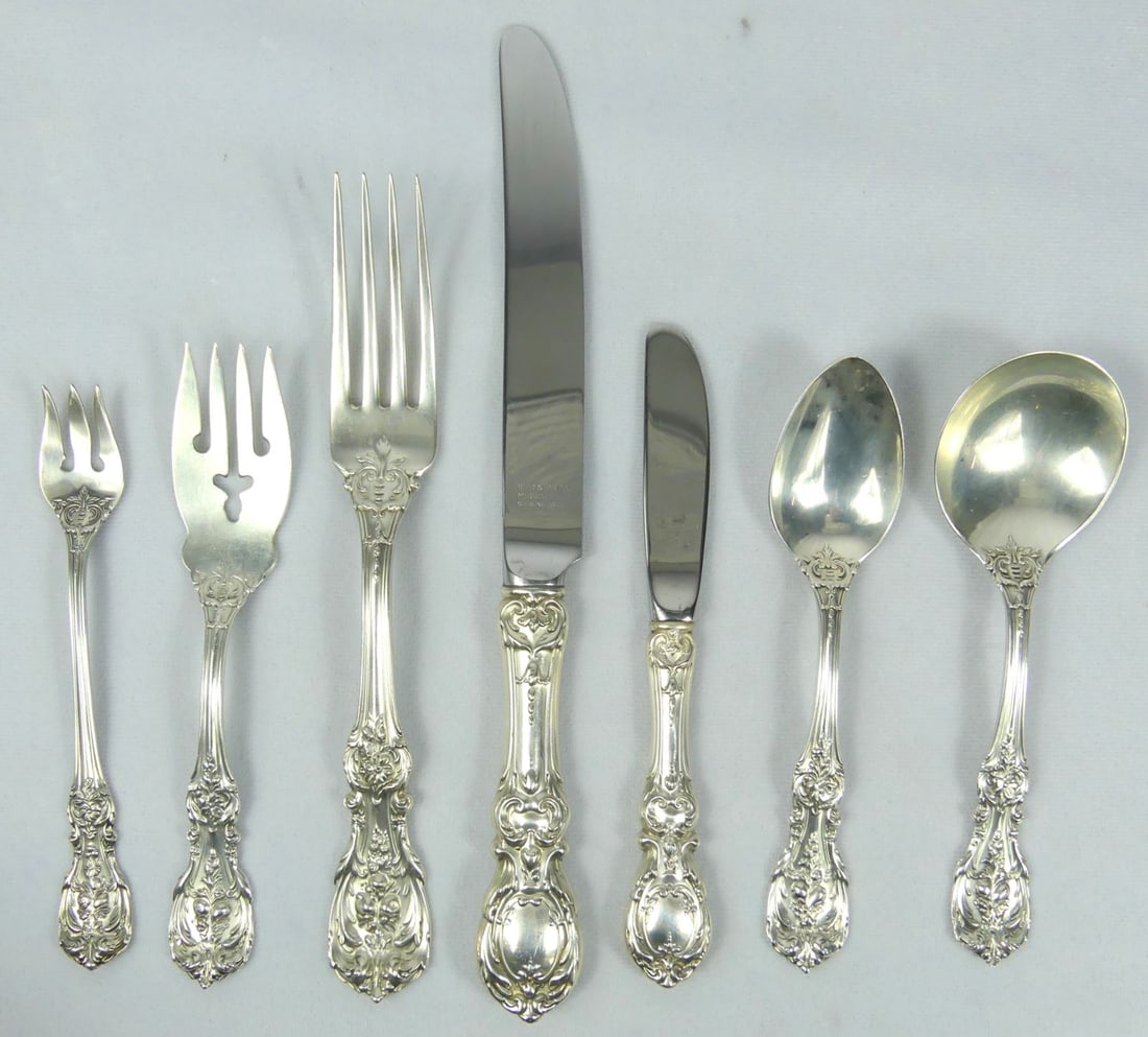 97pc REED & BARTON 'FRANCIS I' STERLING FLATWARE (1 of 10)