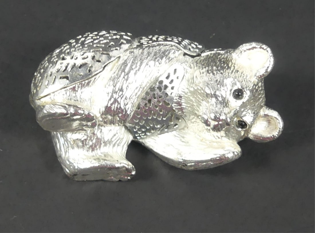 CHRISTOFLE SILVER PLATED BEAR CUB FIGURE (1 of 7)