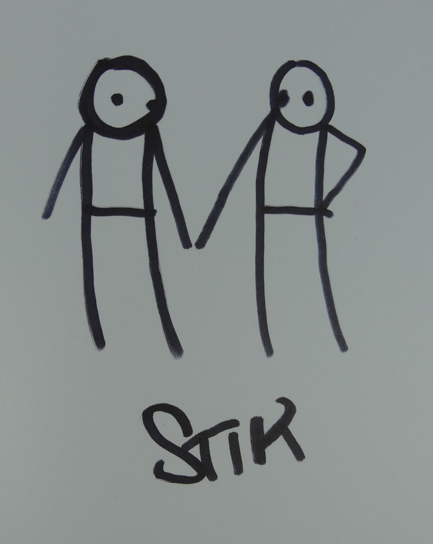 STIK SIGNED BOOK w MARKER DRAWING (1 of 5)