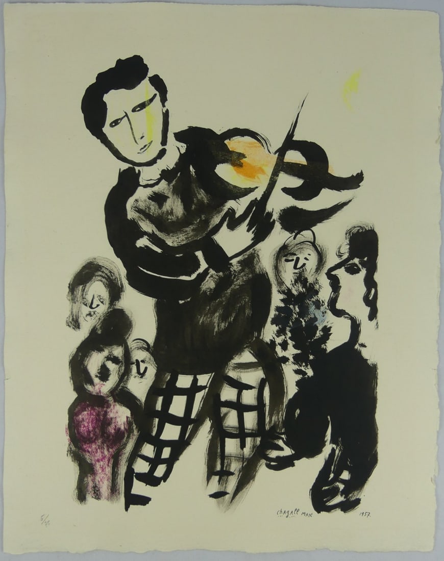 MARC CHAGALL 'LE VIOLONEUX' LITHOGRAPH (1 of 9)