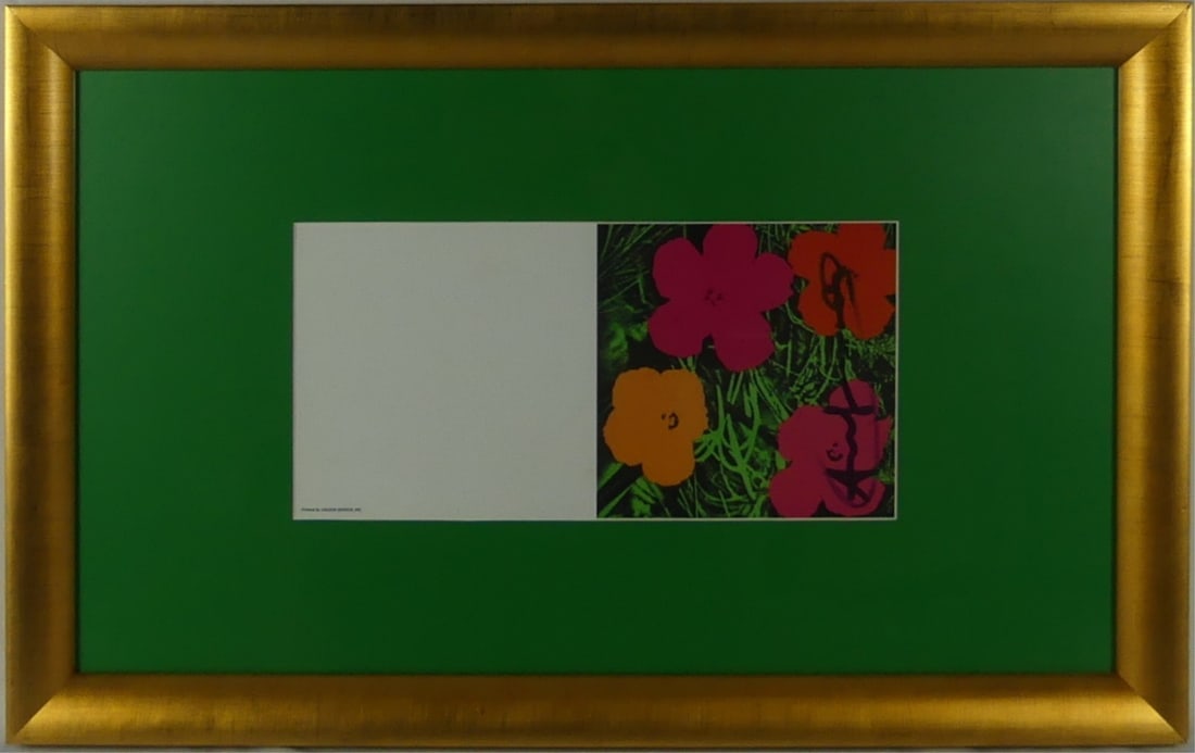ANDY WARHOL 'FLOWERS' SIGNED INVITATION CARD (1 of 10)