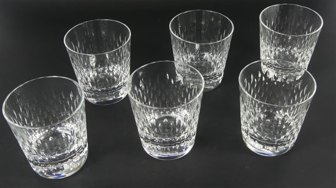 6pc BACCARAT 'PARIS' CUT CRYSTAL FLAT TUMBLERS (1 of 7)