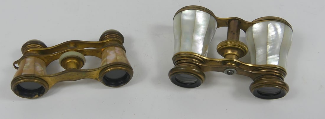 2pc FRENCH MOTHER OF PEARL OPERA GLASSES (1 of 6)