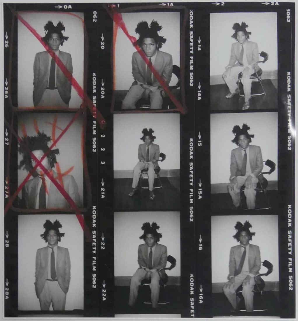 JEAN-MICHEL BASQUIAT CONTACT SHEET PHOTO-LITHO (1 of 3)