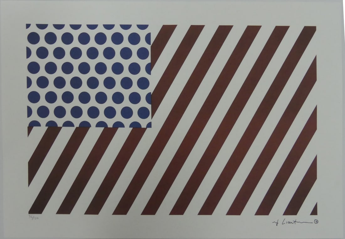ROY LICHTENSTEIN 'FLAG, 1986' LITHOGRAPH (1 of 6)