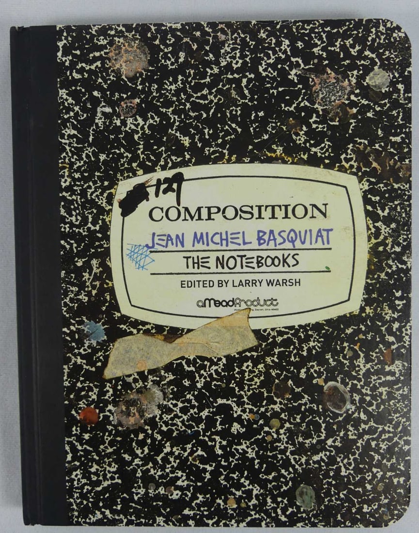JEAN-MICHEL BASQUIAT 'THE NOTEBOOKS': Jean-Michel Basquiat hardcover book edited by Larry Warsh and published by Princeton University Press. Measures 9 3/4" x 7 5/8" x 7/8".