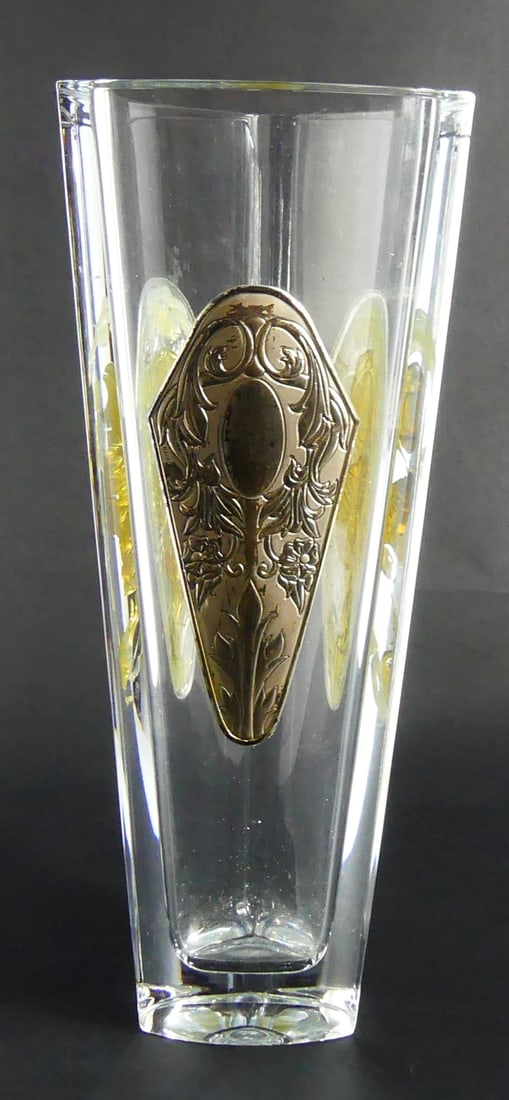 HADAD STERLING SILVER & GLASS VASE (1 of 5)