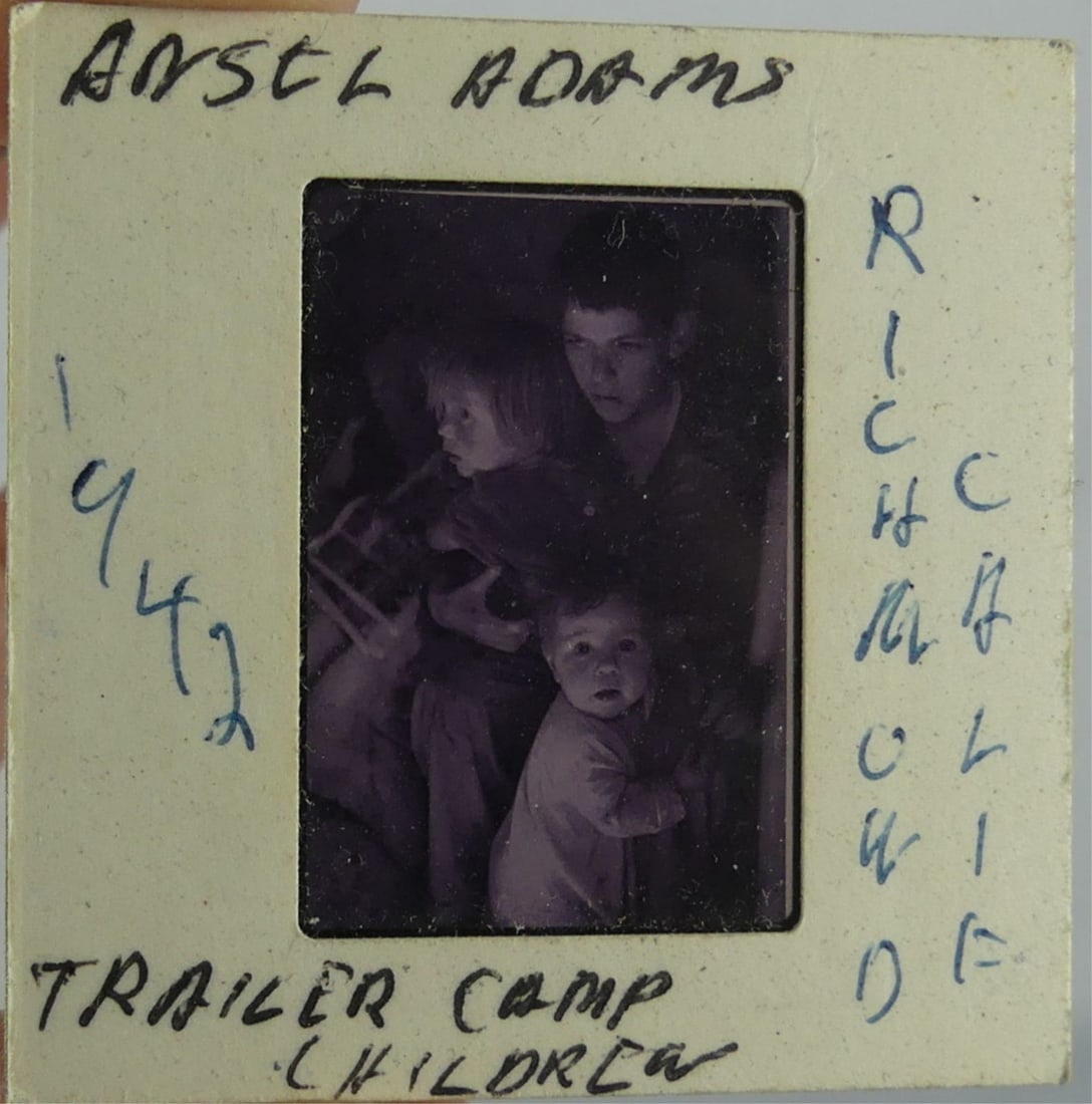 ANSEL ADAMS 'TRAILER CAMP CHILDREN' NEGATIVE (1 of 4)