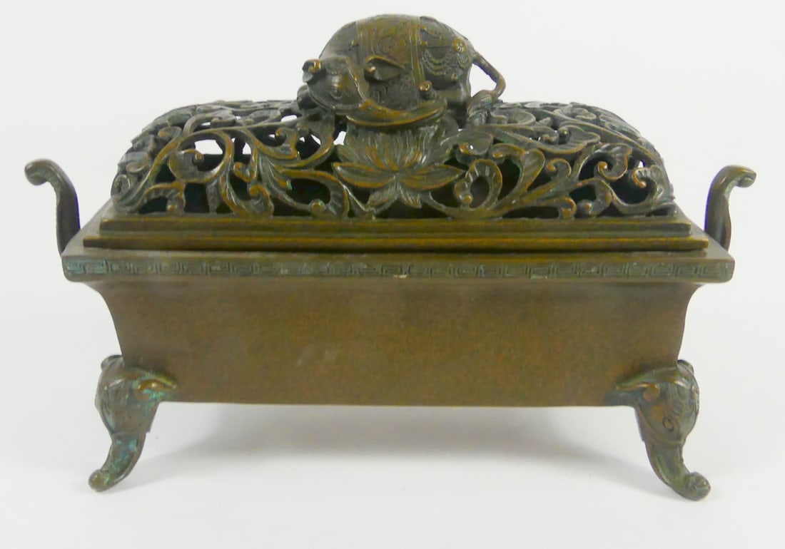 CHINESE BRONZE ELEPHANT CENSER (1 of 7)