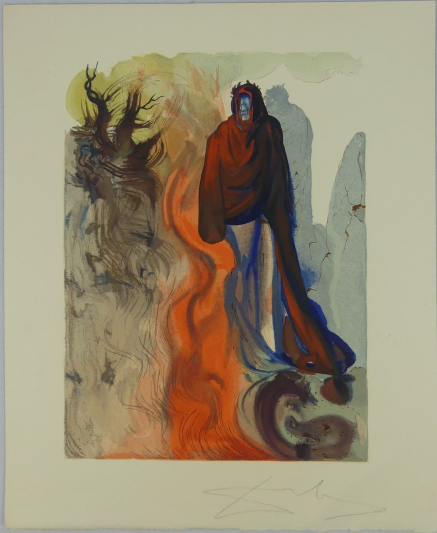 SALVADOR DALI 'APPARITION OF DIS' WOODCUT (1 of 3)