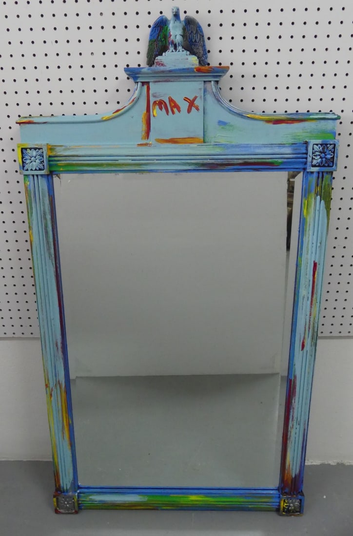 PETER MAX PAINTED BAKER EAGLE MIRROR (1 of 4)