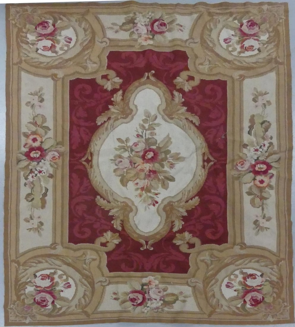 FRENCH STYLE NEEDLEPOINT AUBUSSON RUG (1 of 6)