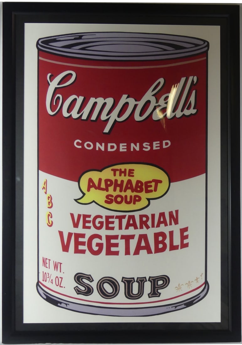 ANDY WARHOL CAMPBELL'S SOUP VEGETARIAN LITHOGRAPH (1 of 6)