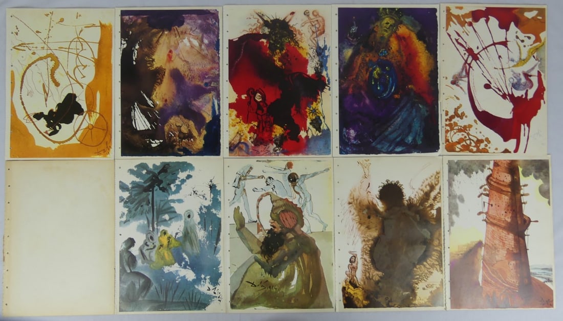 10pc SALVADOR DALI BIBLIA SACRA LITHOGRAPHS (1 of 10)