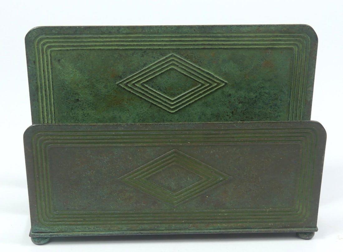 TIFFANY VERDIGRIS BRONZE GRADUATE LETTER RACK (1 of 6)