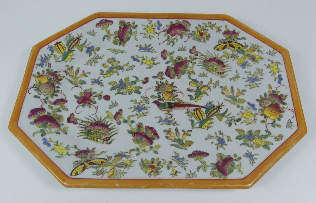 CHINESE EXPORT OCTAGONAL PORCELAIN PLATTER (1 of 7)