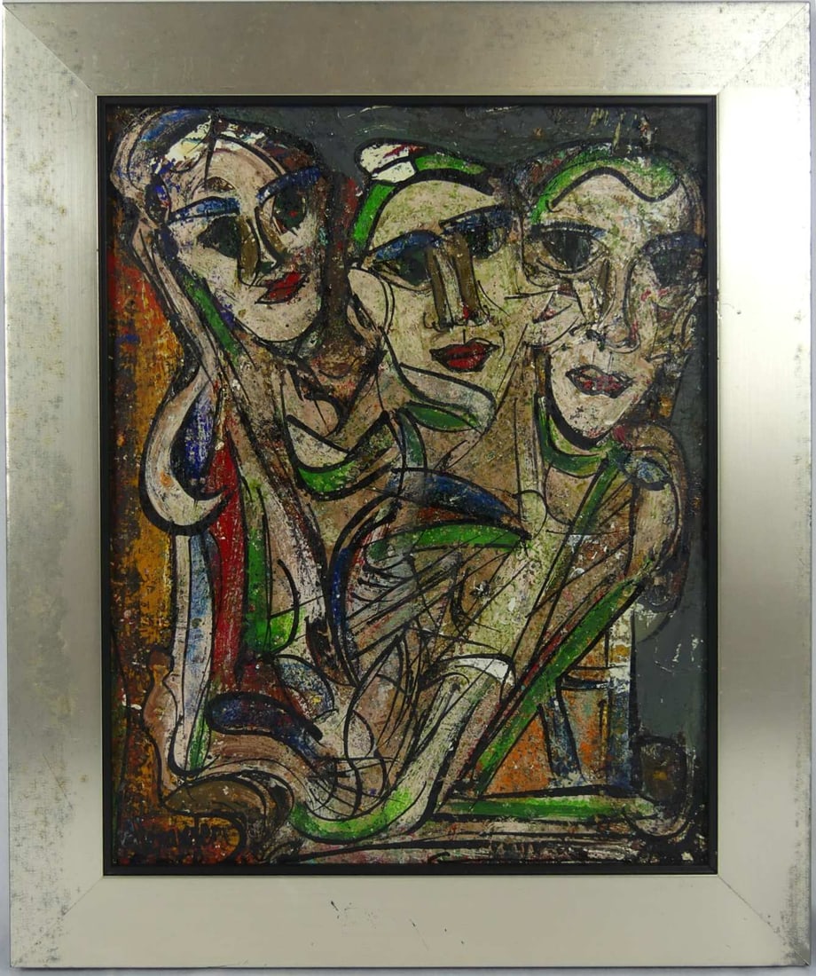 ALEXANDER GORE 'OUT OF THE GREY MATTER" OIL: Alexander Gore oil painting on paper. Titled 'Out of the Grey Matter'. Signed lower left. Includes COA to verso. Viewable measures 13 1/2" x 10 1/2". Frame measures 17 1/8" x 14 1/8".