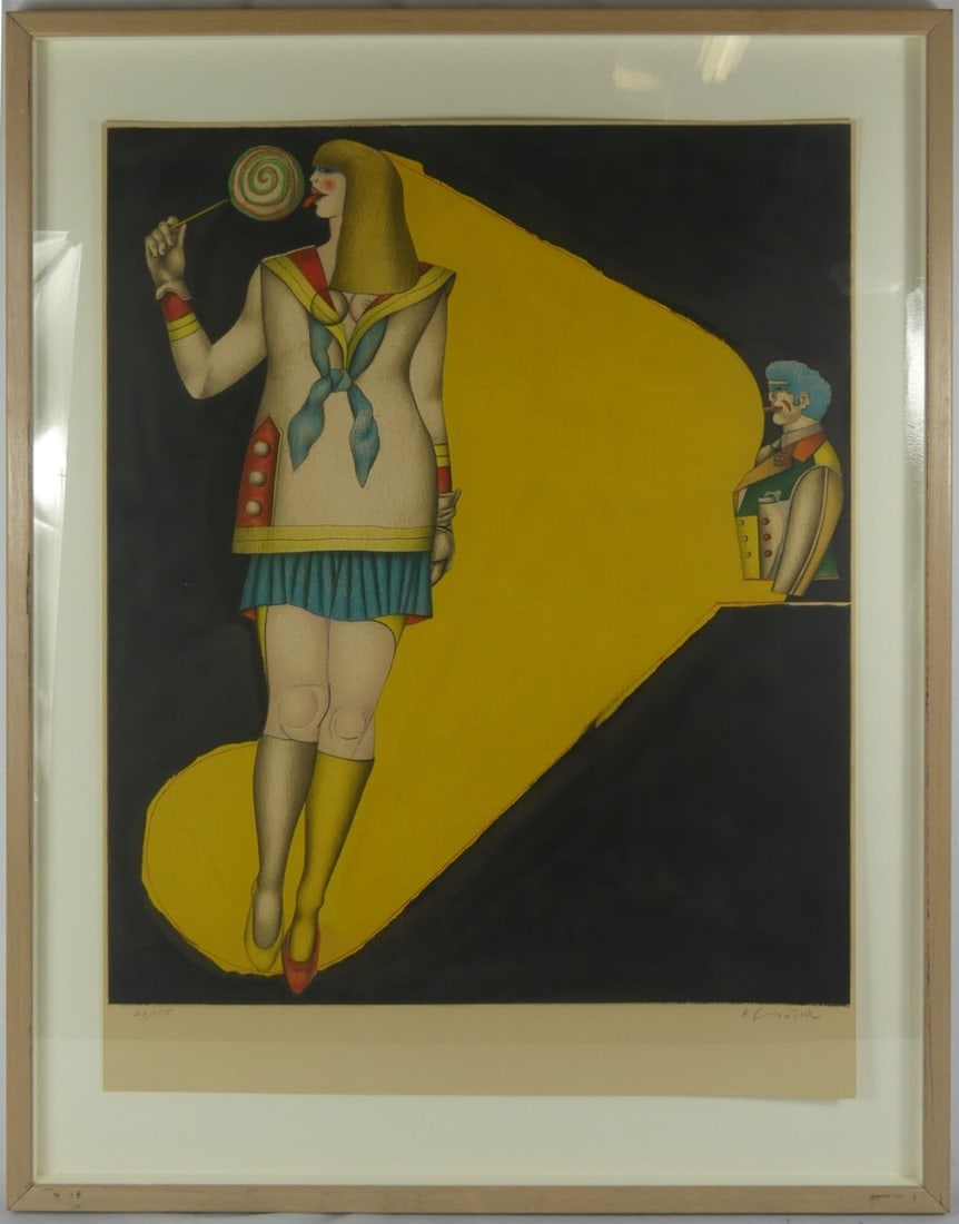 RICHARD LINDER 'LOLLIPOP' COLOR LITHOGRAPH (1 of 7)