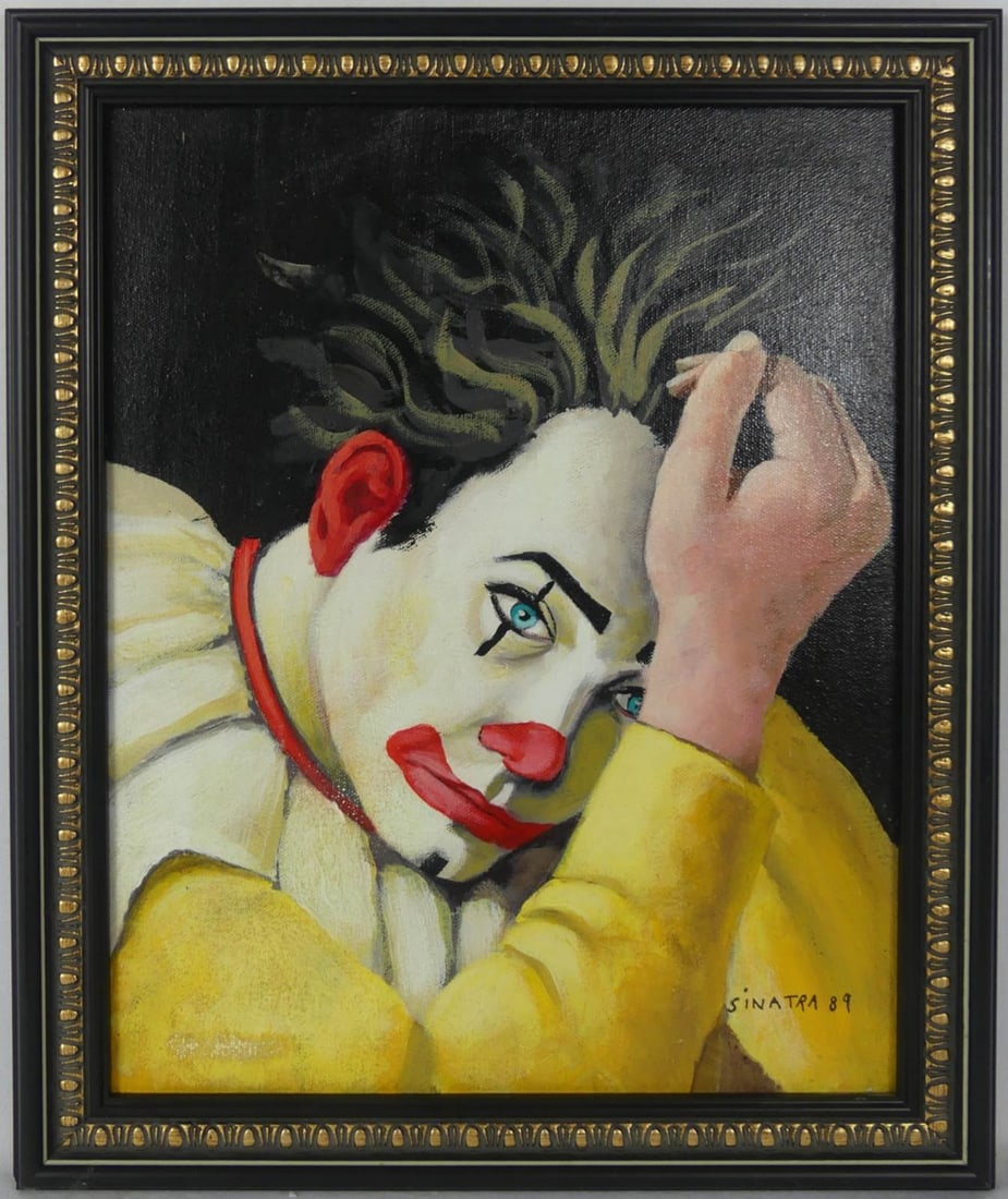 FRANK SINATRA 'CLOWN' OIL PAINTING ON CANVAS (1 of 5)