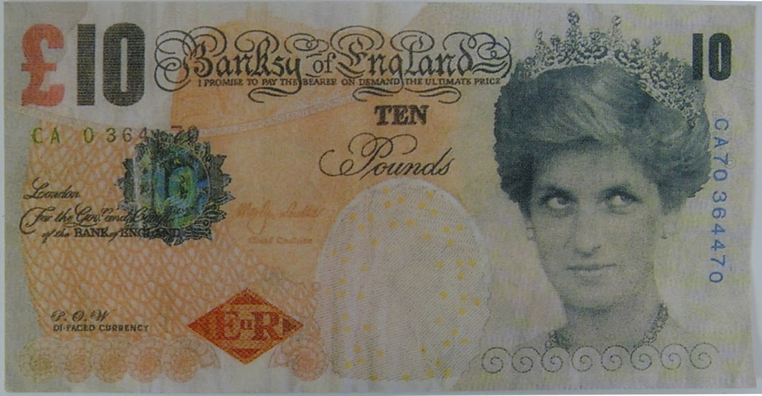 BANKSY 'DI-FACED' TENNER OFFSET LITHOGRAPHBanksy ' (1 of 3)