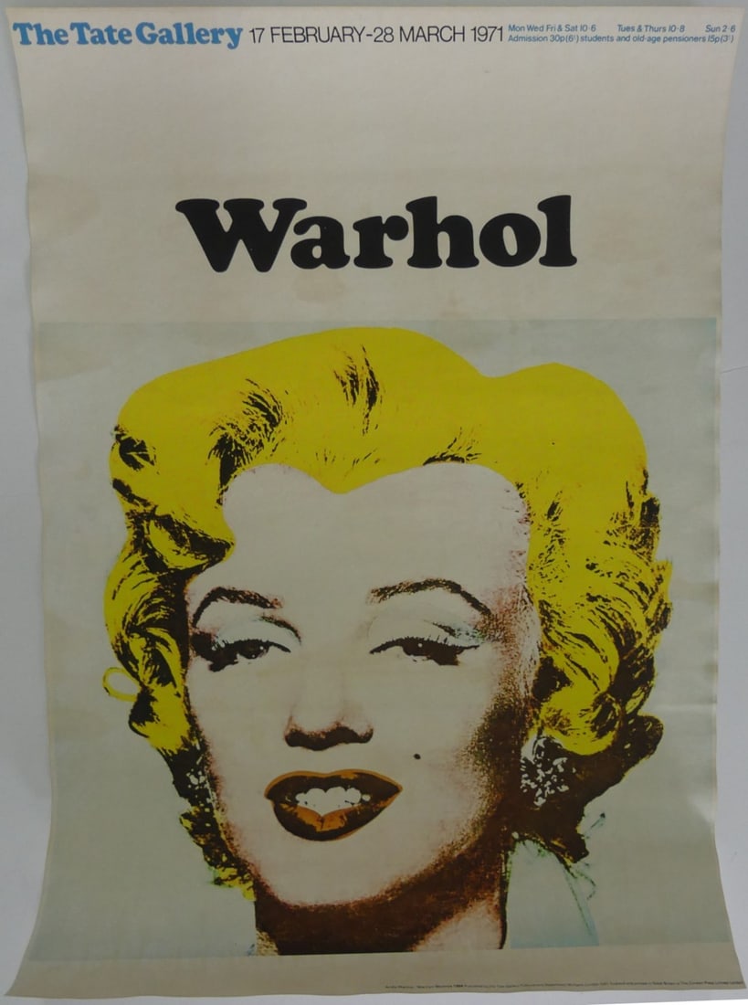 ANDY WARHOL 'TATE GALLERY' EXHIBITION POSTER (1 of 6)