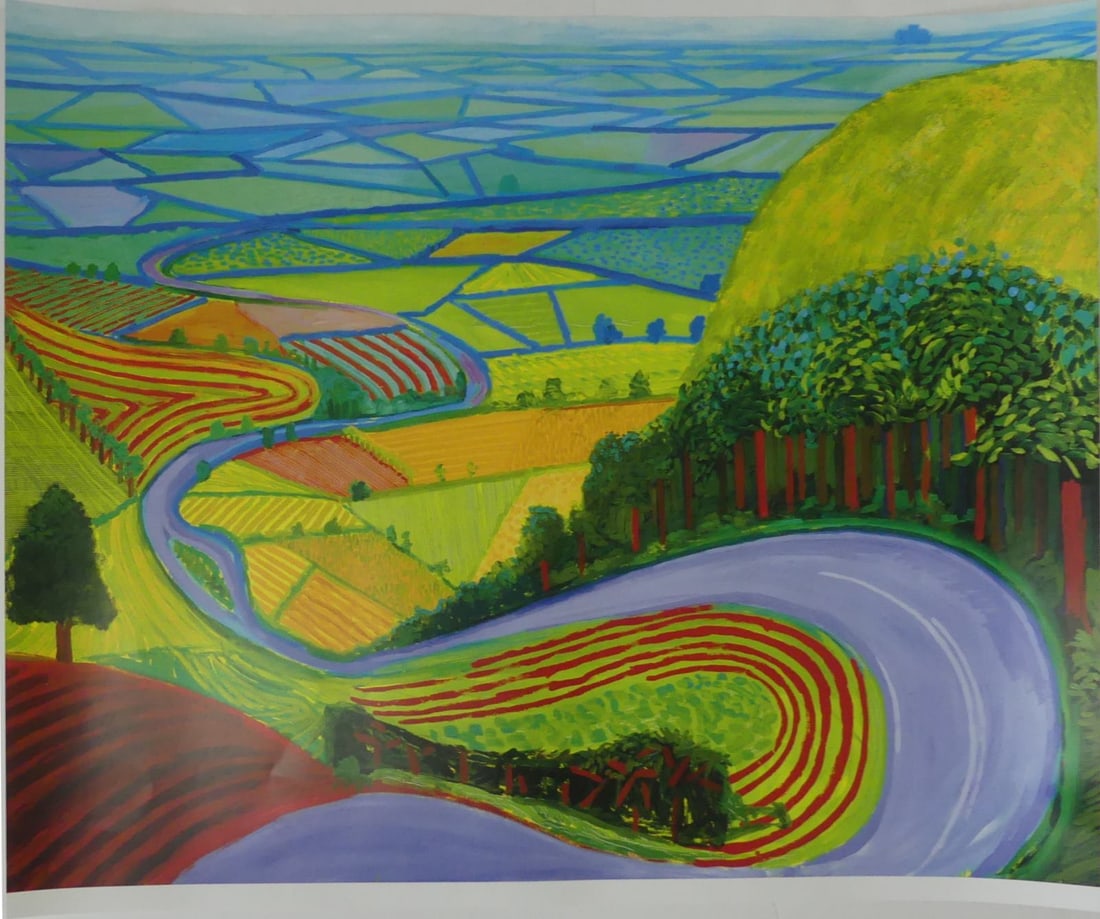 DAVID HOCKNEY 'GARROWBY HILL' OFFSET LITHOGRAPH (1 of 4)