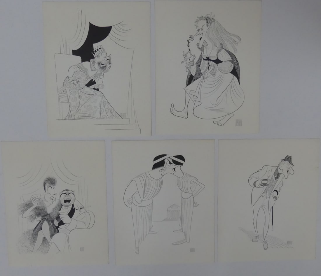 5pc AL HIRSCHFELD LITHOGRAPHS (1 of 6)