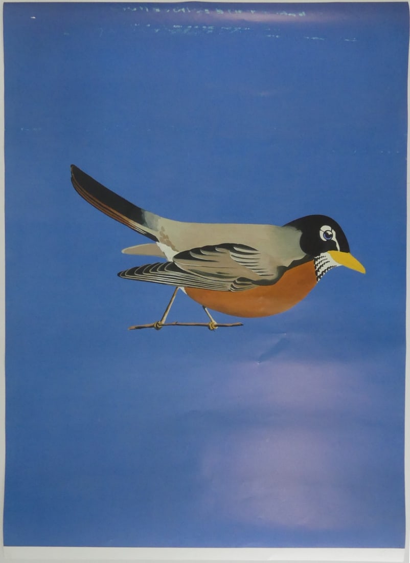 ED RUSCHA 'ROBIN' SIGNED OFFSET LITHOGRAPH (1 of 5)