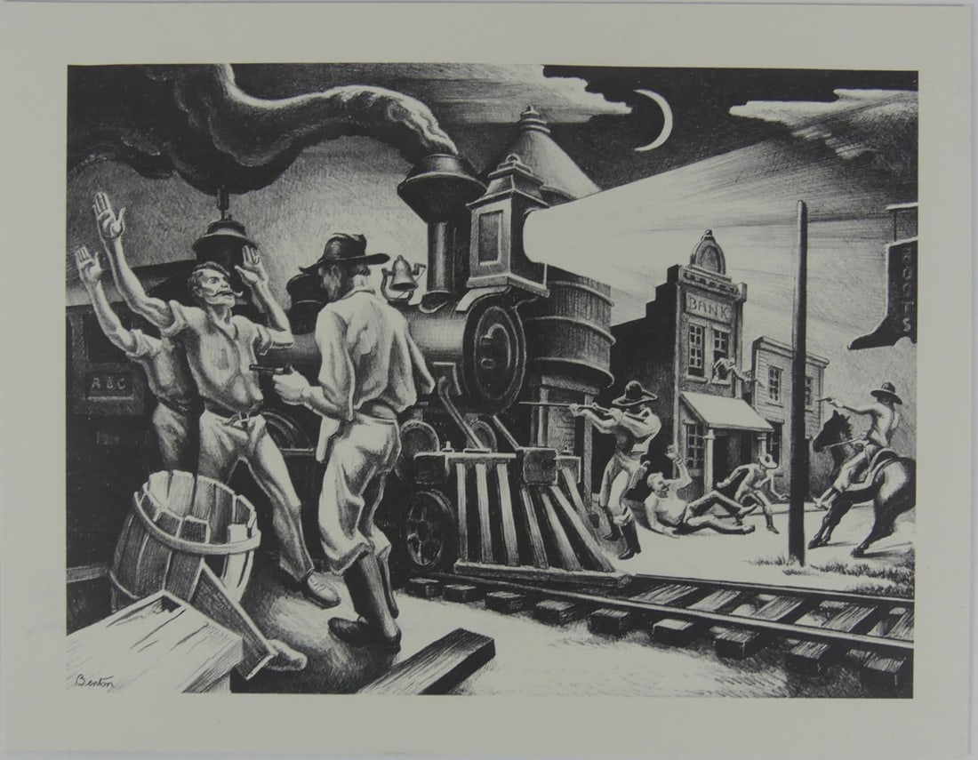 THOMAS HART BENTON 'JESSE JAMES' OFFSET LITHO (1 of 4)