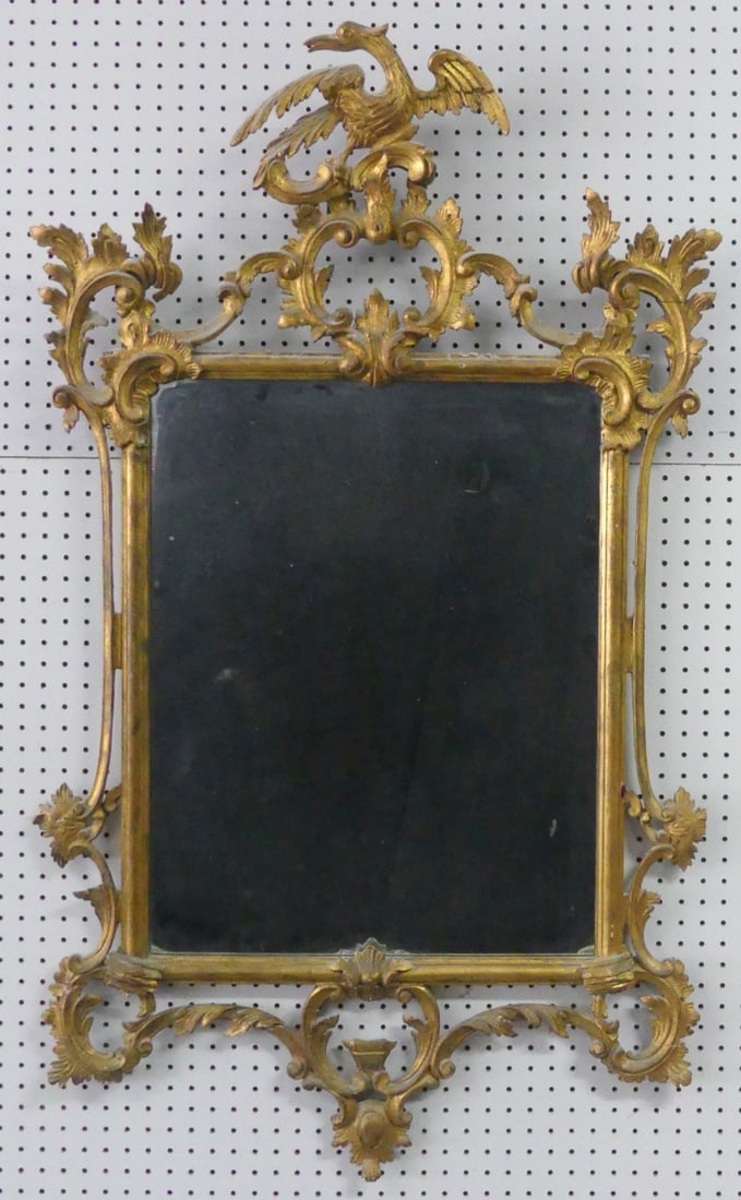 ITALIAN GILT WOOD PHOENIX MIRROR (1 of 5)