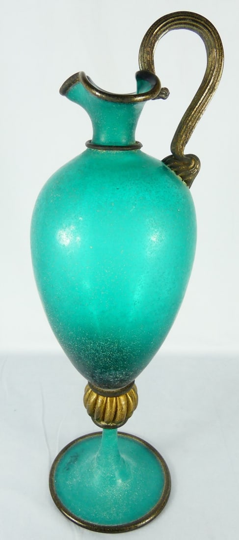 MARIO POGGI MURANO SCAVO GLASS PITCHER (1 of 8)