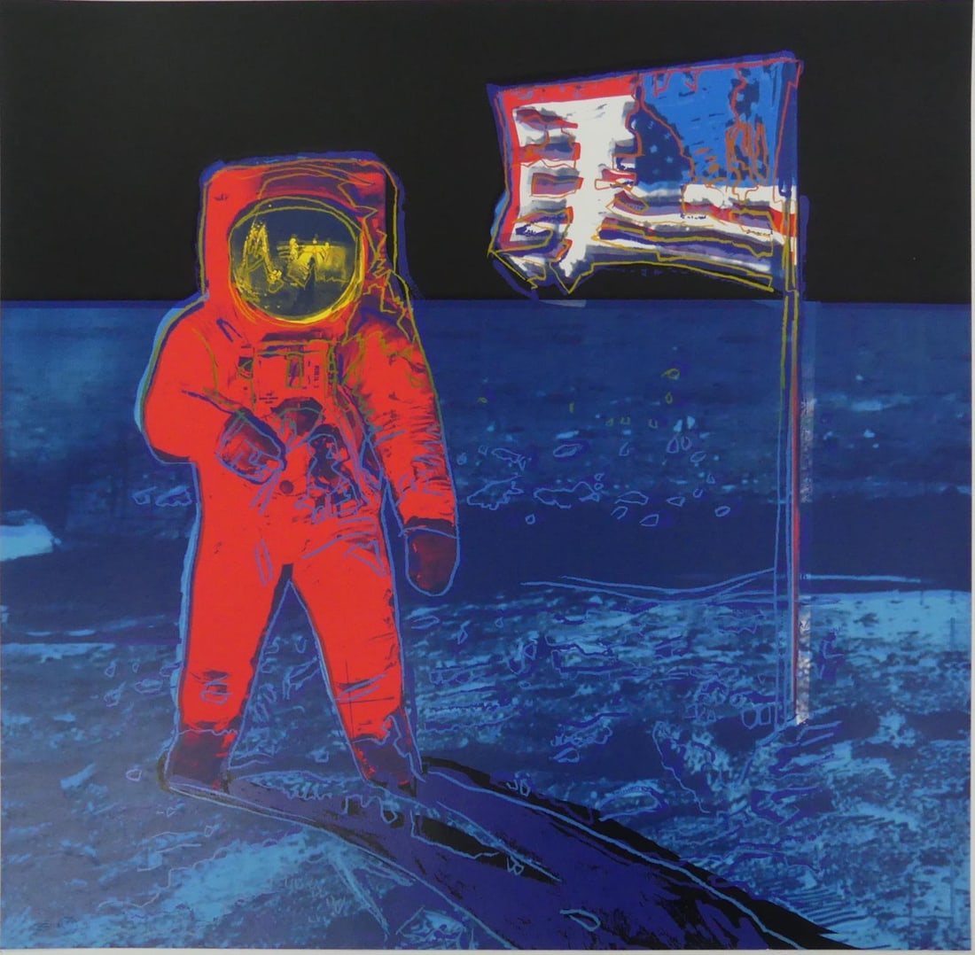 ANDY WARHOL 'THE MOONWALK - RED' SCREENPRINT (1 of 5)