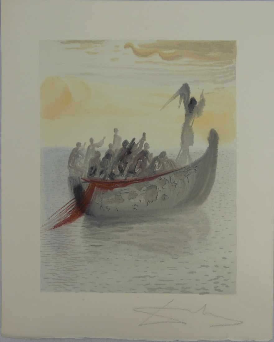 SALVADOR DALI 'GUIDING ANGEL' SIGNED WOODCUT (1 of 4)